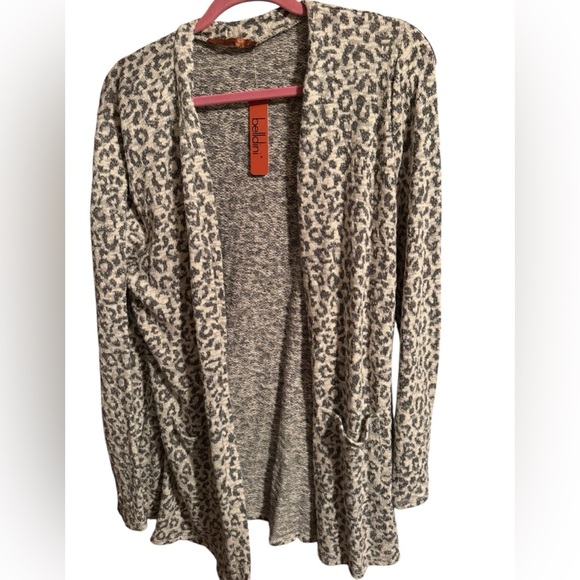 NWT-Belldini Leopard Cardigan with Pockets.  Size Women’s XL - Picture 1 of 8